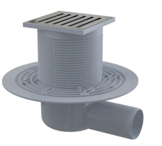 Сливной трап AlcaPlast 105 ? 105/50мм решетка - хром APV103